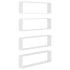 Estante cubo de pared 4 uds madera contrachapada 100x15x30