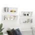 Estantes cubo de pared 4 uds contrachapado blanco 80x15x26,5