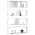 Estantes cubo de pared 4 uds contrachapado blanco 80x15x26,5
