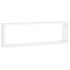 Estantes cubo de pared 4 uds contrachapado blanco 80x15x26,5