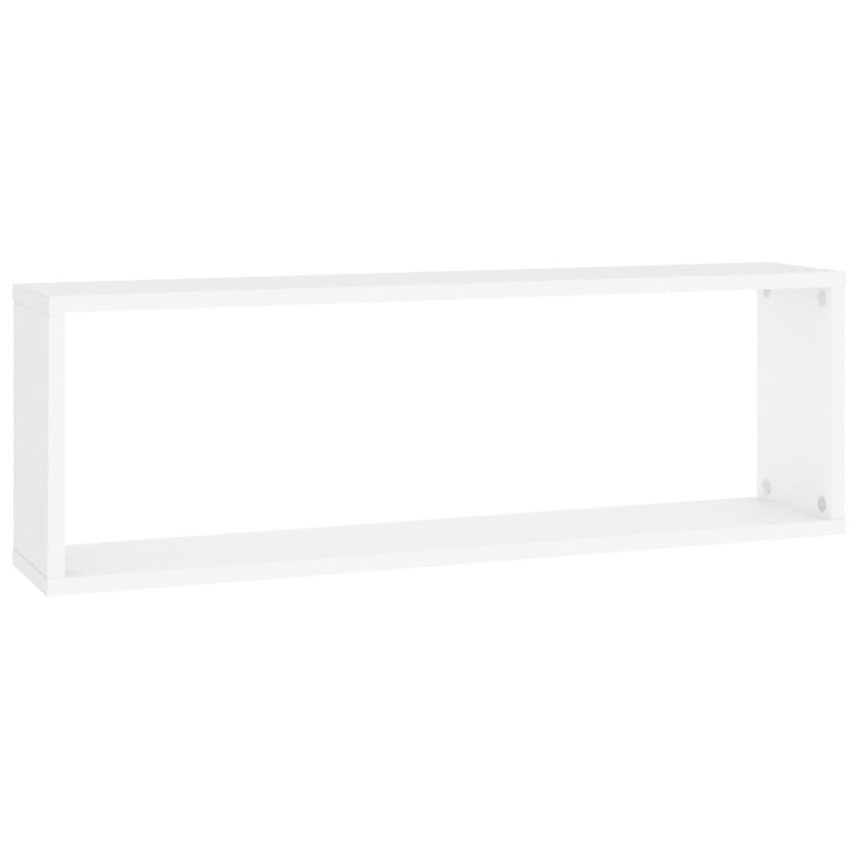 Estantes cubo de pared 4 uds contrachapado blanco 80x15x26,5