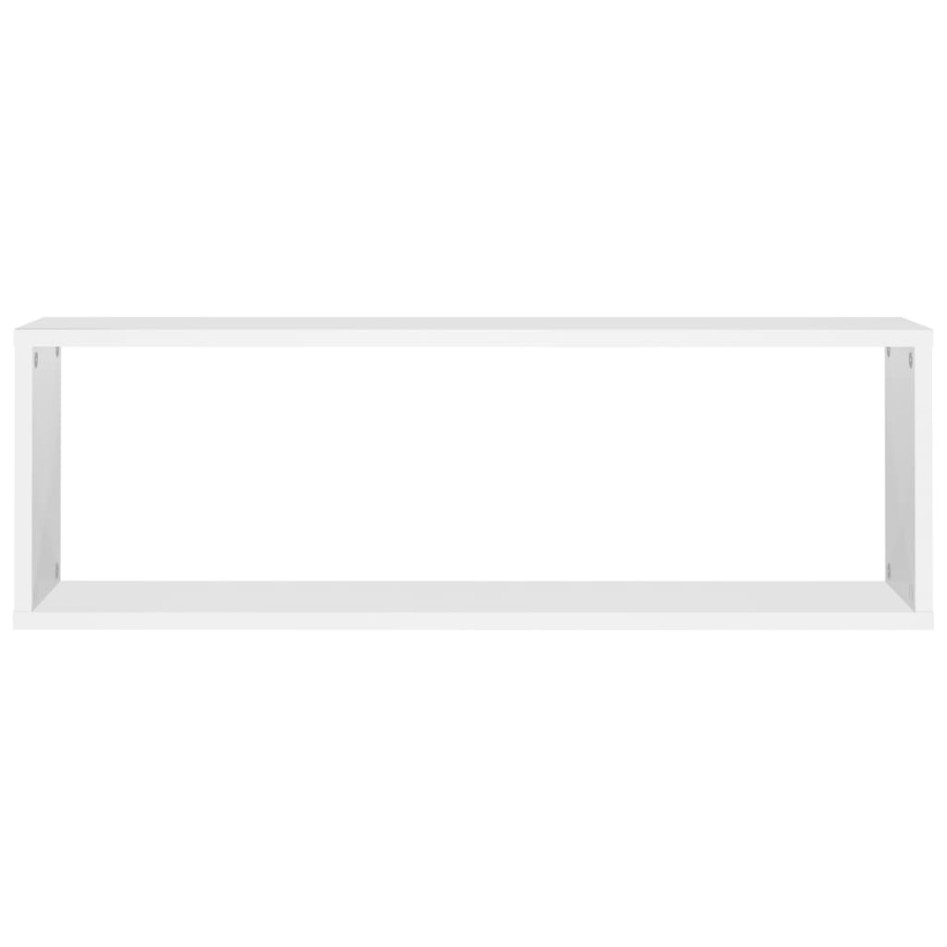 Estantes cubo de pared 4 uds contrachapado blanco 80x15x26,5