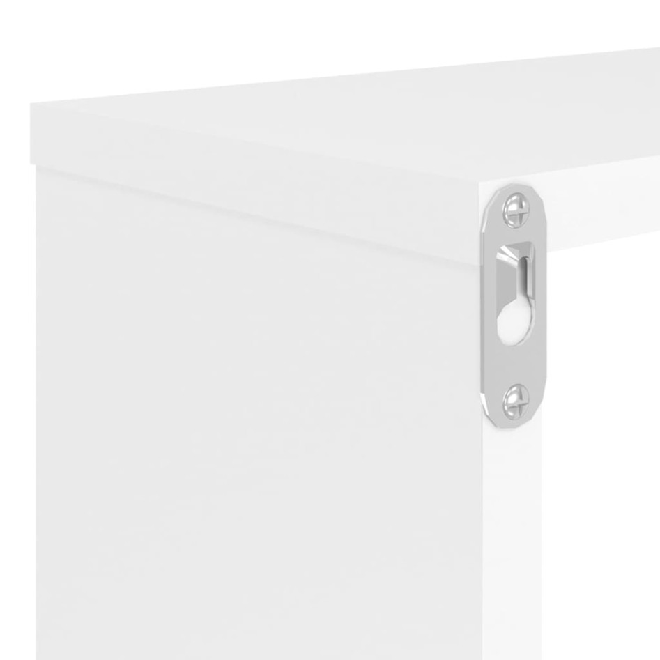 Estantes cubo de pared 4 uds contrachapado blanco 80x15x26,5