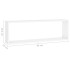 Estantes cubo de pared 4 uds contrachapado blanco 80x15x26,5