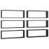 Estantes cubo de pared 6 uds contrachapado negro 80x15x26,5