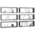 Estantes cubo de pared 6 uds contrachapado negro 80x15x26,5