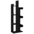 Armario de libros madera contrachapada negro 48x25,5x140