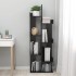 Armario de libros madera contrachapada negro 48x25,5x140