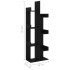 Armario de libros madera contrachapada negro 48x25,5x140