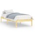Estructura de cama individual pequeña sin colchón madera