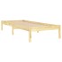 Estructura de cama individual pequeña sin colchón madera