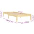 Estructura de cama individual sin colchón madera
