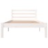 Estructura de cama individual sin colchón blanco 90x190