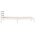 Estructura de cama individual sin colchón blanco 90x190