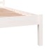 Estructura de cama individual sin colchón blanco 90x190