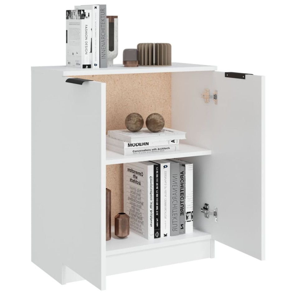 Aparador de madera contrachapada blanco 60x30x70