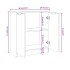 Aparador de madera contrachapada blanco 60x30x70