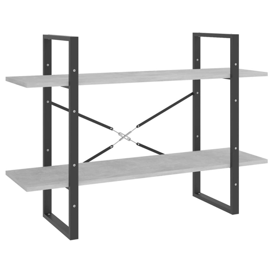 Estantería 5 pisos madera ingeniería gris hormigón