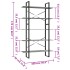 Estantería 5 pisos madera ingeniería gris hormigón