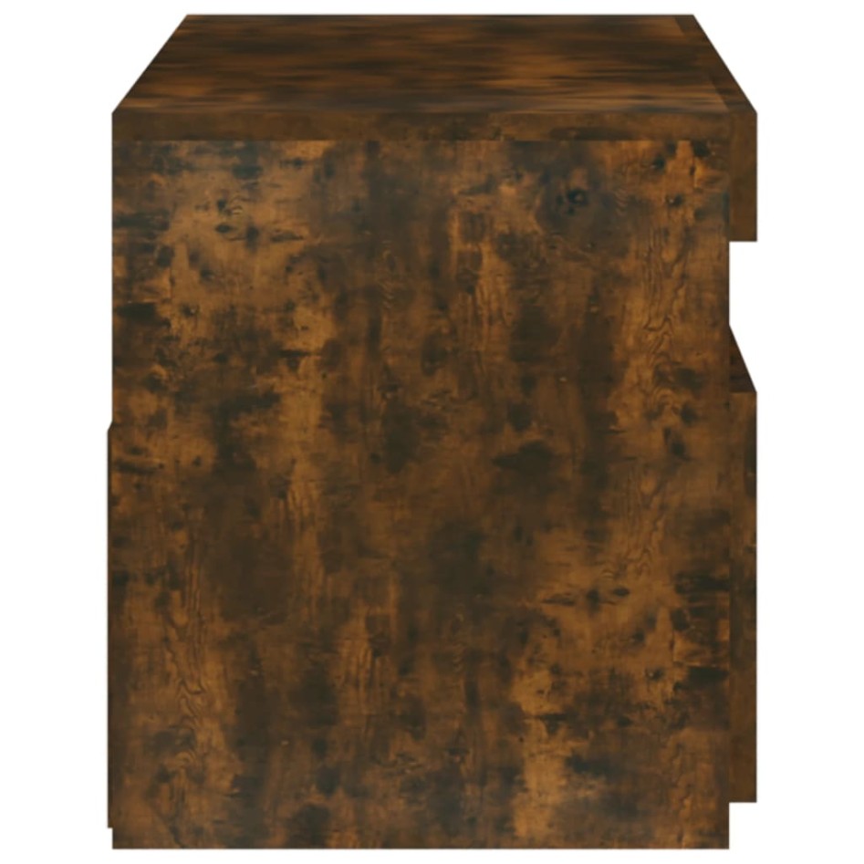 Mueble de TV con luces LED roble ahumado 75x35x40