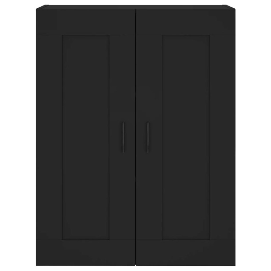 Aparador alto madera contrachapada negro 69,5x34x180