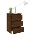 Mesita de noche madera contrachapada roble marrón 40x35x62,5