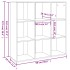 Estantería gris Sonoma 98x29x97,5