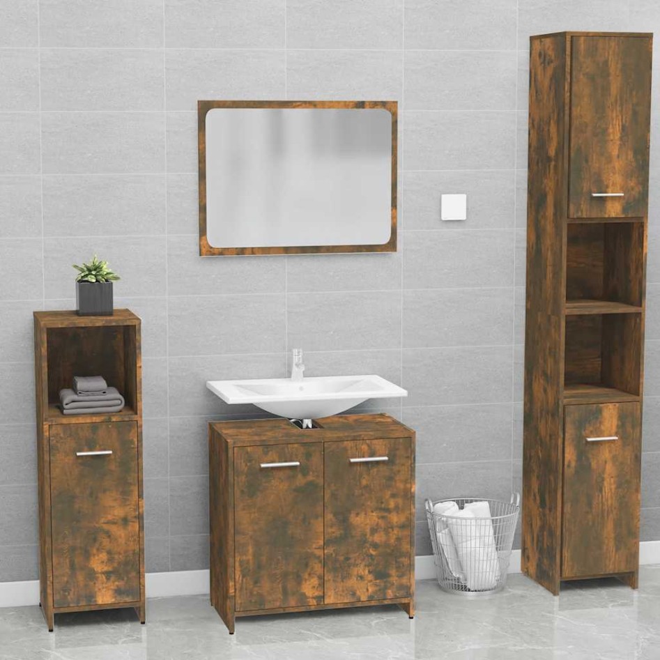 Set de muebles de baño madera contrachapada color roble