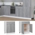 Armario inferior de cocina madera ingeniería gris 60x46x81,5