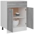 Armario inferior de cocina madera ingeniería gris 60x46x81,5
