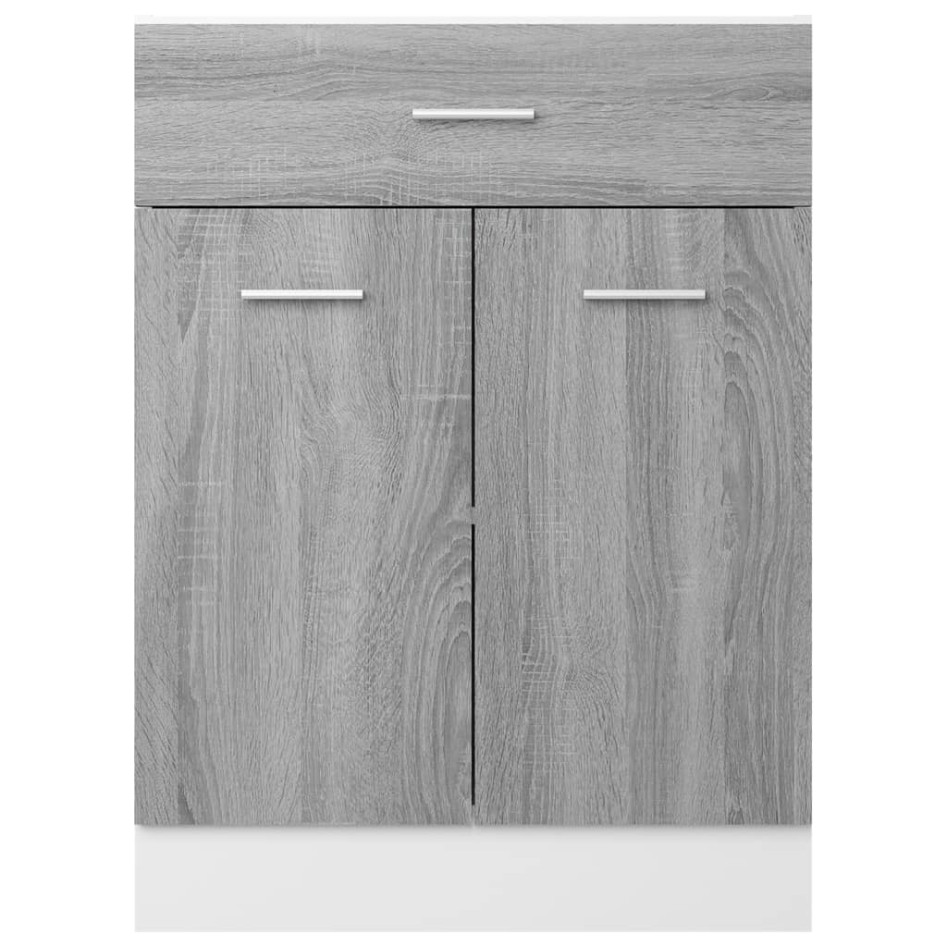 Armario inferior de cocina madera ingeniería gris 60x46x81,5