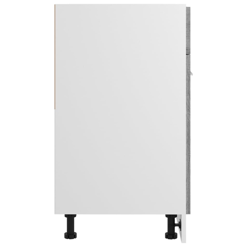 Armario inferior de cocina madera ingeniería gris 60x46x81,5