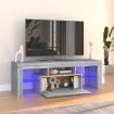 Mueble de TV con luces LED gris Sonoma 120x35x40 cm