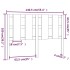 Cabecero de cama madera maciza de pino 140,5x4x100