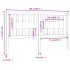 Cabecero madera maciza de pino 166x4x100
