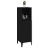 Armario de baño madera contrachapada negro 30x30x100