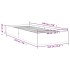 Estructura cama individual sin colchón madera maciza 90x190