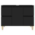 Armario para lavabo madera contrachapada negro 80x33x60
