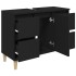 Armario para lavabo madera contrachapada negro 80x33x60