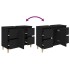 Armario para lavabo madera contrachapada negro 80x33x60