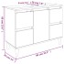 Armario para lavabo madera contrachapada negro 80x33x60