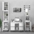 Armario para lavabo madera contrachapada blanco 80x33x60