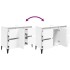 Armario para lavabo madera contrachapada blanco 80x33x60