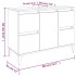 Armario para lavabo madera contrachapada blanco 80x33x60
