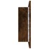 Armario con espejo LED madera roble ahumado 60x12x45
