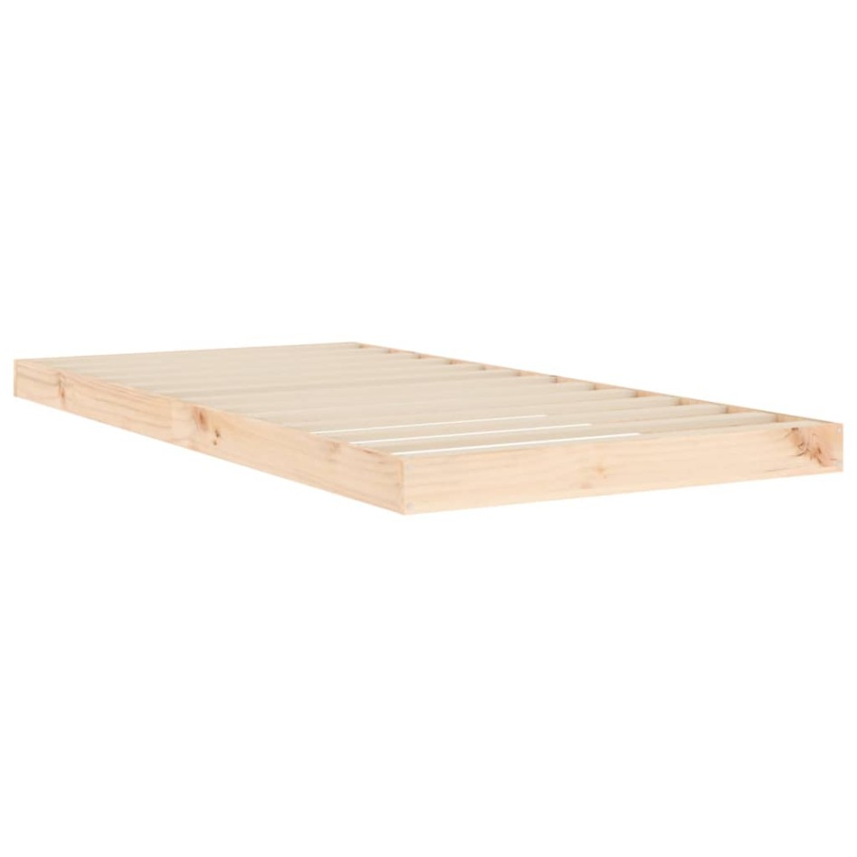 Estructura de cama madera maciza de pino 90x190