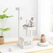 Árbol para gatos madera maciza de pino blanco 45,5x49x103 cm