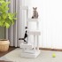 Árbol para gatos madera maciza de pino blanco 45,5x49x103
