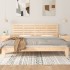 Cabecero de cama de pared madera maciza de pino 186x3x63