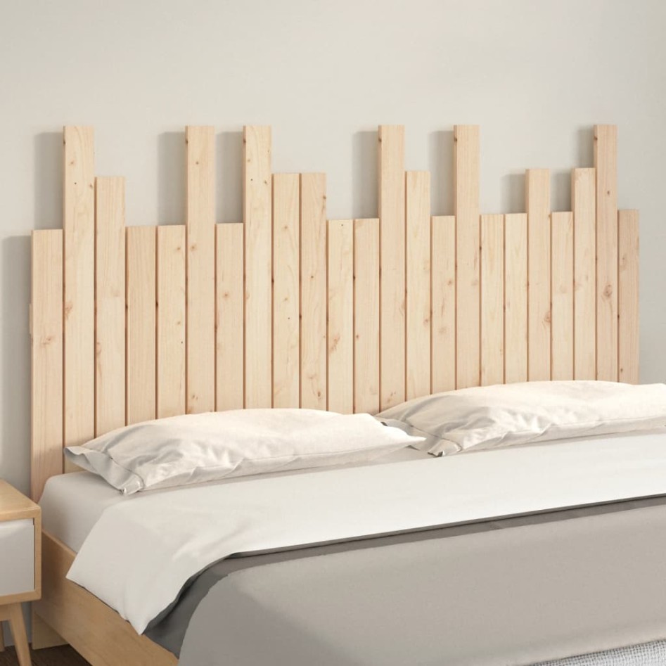 Cabecero de cama de pared madera maciza de pino 146,5x3x80